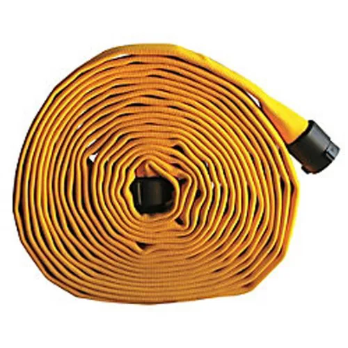 Key Fire Manguera de fuego de una sola chaqueta, amarillo, 1-1/2" diámetro interior, 50 pies, 650 PSI presión de ráfaga, M x F NST conectores de