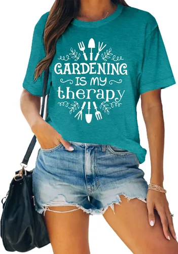 Miniatura 4 de MAIHUN Camisas de jardín para mujer, camiseta para amantes de las plantas, camiseta gráfica de jardinería, camisetas de regalo de jardinero