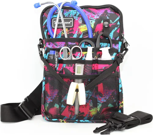 Miniatura 7 de Riñonera para enfermera con soporte para cinta, organizador de bolsillo para enfermeras para profesionales médicos, bolsa de cintura de enfermera