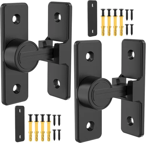 Miniatura 9 de Cerradura de Puerta de Granero de 90 Grados Resistente, Pestillo de Puerta Corredera de Aleación de Zinc para Granero, Jardín, Baño, Cerca, Níquel-1
