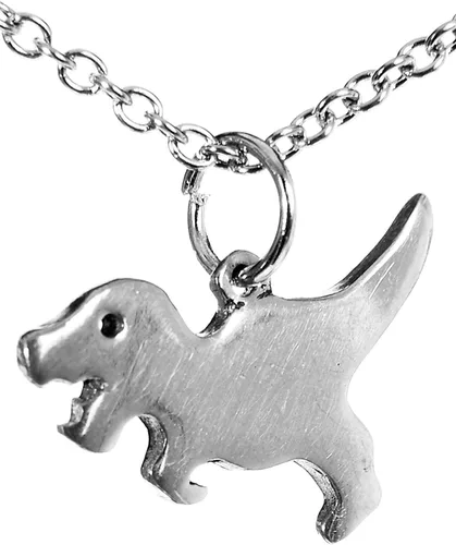 Shag Wear Collar con colgante de animal de peltre genuino para mujer con cita de mensaje inspirador, Peltre