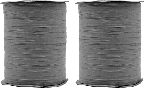 Miniatura 11 de Paquete de 2 rollos de cinta de rafia de papel de 200 yardas para embalaje y decoración de papel kraft (aguamarina)