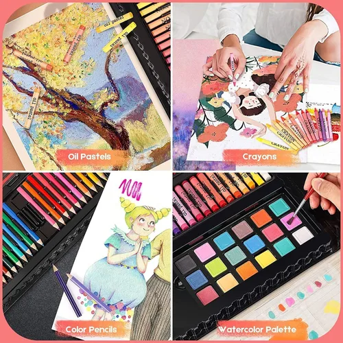 Miniatura 3 de Suministros de Arte, Set de Arte de 297 Piezas Kit de Dibujo para Niñas Niños Artistas, Caja de Regalo de Arte de Lujo con Caballete Plegable