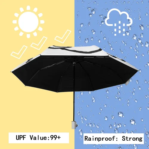 Miniatura 2 de WANLIAN Sombrillas para protección UV, paraguas de viaje compacto, paraguas para protección solar, resistente al viento, impermeable, protección UV