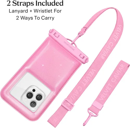Miniatura 6 de VELVET CAVIAR Funda impermeable para teléfono con cordón, funda flotante IP68 para iPhone y todos los teléfonos, bolsa seca para esnórquel, playa