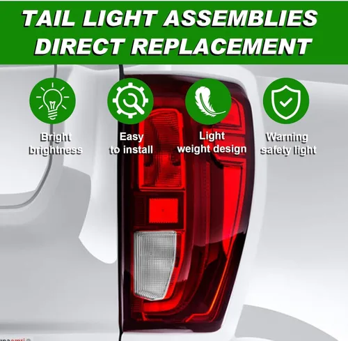 Miniatura 7 de Lochnchn Conjunto de luz trasera compatible con GMC Sierra 1500 2500HD 3500HD 2019-2025 Luz trasera del lado del conductor, luz trasera de repuesto
