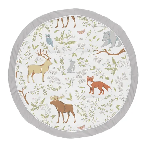 Miniatura 7 de Sweet Jojo Designs Bosque Animales del Bosque Niño Niña Género Neutral Unisex Bebé Play Mat Tiempo Esterilla Actividad Infantil Playmat Playmat