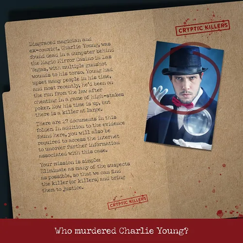 Miniatura 2 de Cryptic Killers Juego de misterio de asesinato sin resolver - Archivos de casos fríos Investigación Detective Evidencia y archivo de crimen