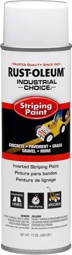 RUST-OLEUM 1691838 Industrial Choice - Pintura de rayas invertida blanca de 18 onzas Blanco