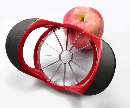 Miniatura 2 de Cortador de manzana de 12 hojas, cuchillas de acero inoxidable ultra afiladas y mango ergonómico de plástico, cortador de patatas 3 en 1 para papas