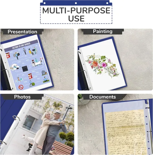 Miniatura 7 de TYH Supplies 100 protectores de hojas pequeñas de peso pesado para carpeta, 5.5 x 8.5 pulgadas, protectores de media página de plástico transparente