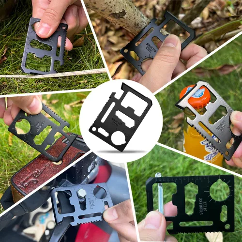 Miniatura 2 de Regalos de Navidad multiherramienta 18 en 1 con diseño de copo de nieve para hombres, tarjetas 20 en 1, multiherramientas para papá de hija e hijo