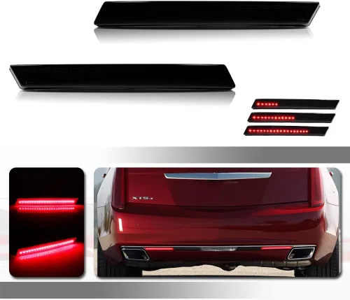3 EN 1 LED Lente Ahumada Para 2013 2014 2015 2016 2017 Cadillac XTS Reflector de Parachoques Trasero Luces de Cola Señal de Giro Freno Luz de Stop y