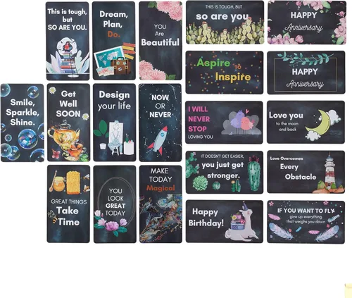 Miniatura 5 de Mr. Pen Tarjetas inspiradoras – 60 tarjetas de afirmaciones positivas y motivacionales con citas únicas, temas de bondad, tamaño de tarjeta de Tema