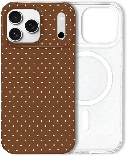 Miniatura 21 de Hython Funda para iPhone Air, diseño estético de lunares lindos, funda simple de 6.5 pulgadas, delgada, antiarañazos, parachoques de TPU suave, a