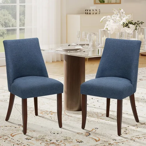Miniatura 29 de COLAMY Juego de 2 sillas tapizadas para comedor, sillas de cocina modernas de mediados de siglo con respaldo, sillas laterales de comedor