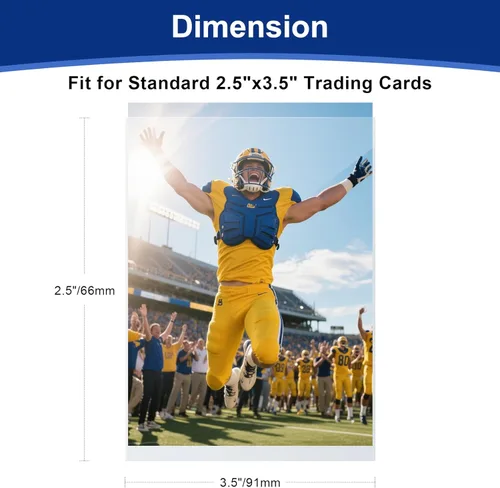 Miniatura 3 de 100 piezas de fundas blandas para tarjetas de intercambio, fundas de carga superior para tarjetas estándar de 2.5" X 3.5", protector de tarjeta