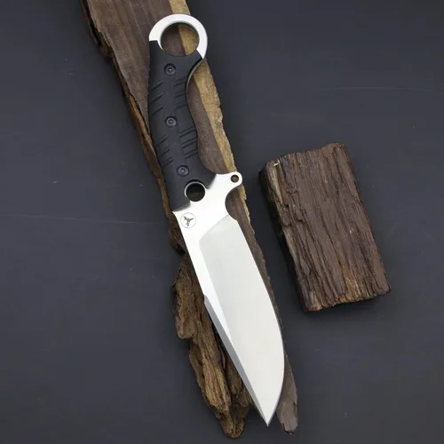 Miniatura 4 de Cuchillo de hoja fija de 12.2 pulgadas, mango de acero G10 DC53, cuchillo de garra para exteriores, herramientas EDC de campamento, fundas Kydex