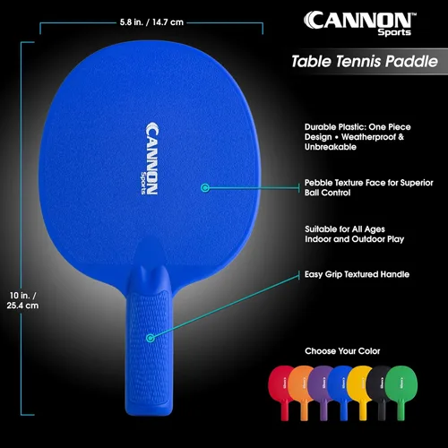 Miniatura 2 de Cannon Sports Unbreakable Table Tennis Paddles - Waterproof & Weather Resistant Table Tennis Rackets for Indoor & Outdoor Use – Textured Easy Grip