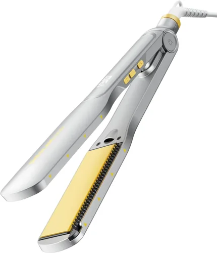 Miniatura 10 de SHEGLAM Plancha para el cabello, plancha plana de 1 pulgada y rizador con diente de peine, temperatura de memoria inteligente ajustable de 270 a 450
