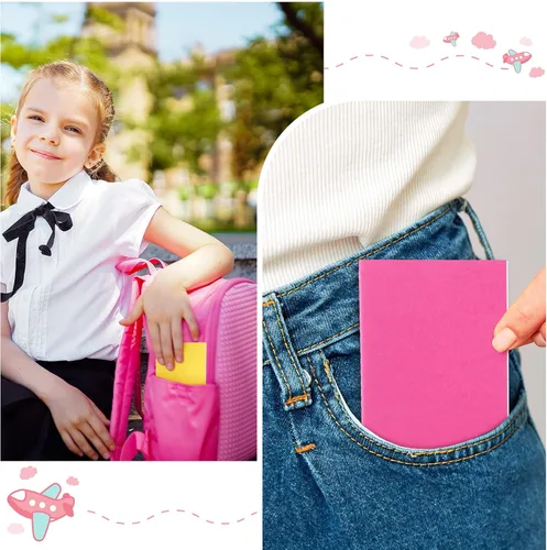 Miniatura 6 de Yexiya Paquete de 100 mini cuadernos coloridos forrados de bolsillo pequeño en blanco, juego de bloc de notas de matrimonio en blanco, regalo