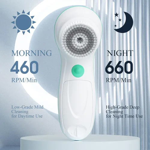 Miniatura 6 de Cepillo de limpieza facial TOUCHBeauty, cepillo giratorio de 360 grados con soporte conveniente, impermeable dispositivo de limpieza profunda, Negro