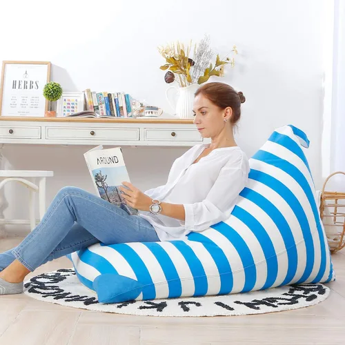 Miniatura 6 de Aubliss - Sillón puf para almacenamiento de animales de peluche, adecuado para niños, niñas y adultos, sólo incluye la funda de puf, con cremallera