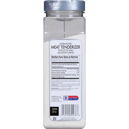Miniatura 3 de McCormick Culinary Ablandador de carne sin condimento, 35 onzas, un recipiente de 35 onzas de condimento ablandador de carne, perfecto para carne