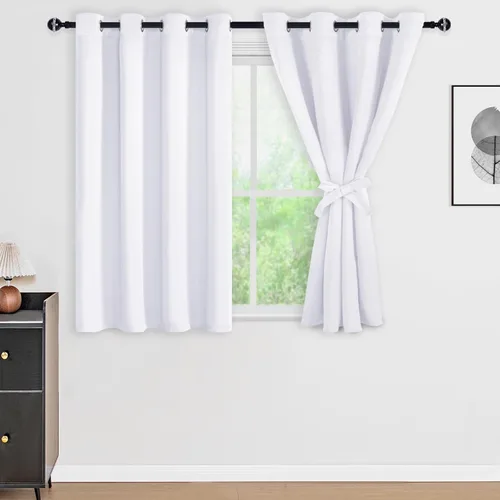 Miniatura 88 de DWCN Cortinas 100% opacas de 84 pulgadas de largo para dormitorio con forro negro, paneles de cortina de ventana de doble capa con aislamiento Azul
