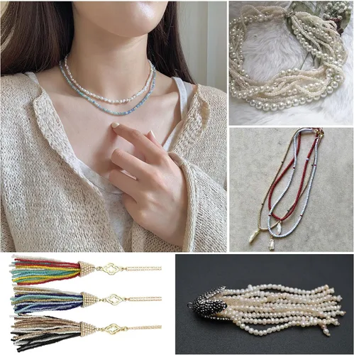 Miniatura 6 de EuTengHao 15646 cuentas de semillas de poni de 0.079 pulgadas (0.079 in) cuentas de vidrio para la cintura con dijes, accesorios de joyería, pinzas