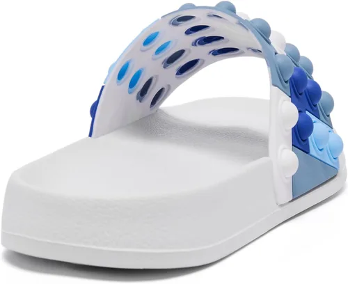 Miniatura 6 de Engtoy Sandalias para niños y niñas, unisex, ligeras, antideslizantes, puntera abierta, cómodas, para ducha, playa, divertidas sandalias