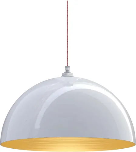 Steel Lighting Co. Westwood - Lámpara de almacén | Montada en el techo | Cúpula redonda de 24 pulgadas | Luz de granero grande de acero fabricada en