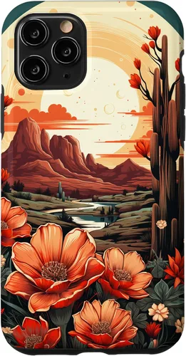 Miniatura 29 de Retro Flower Cactus, Aesthetic, Western Boho Wildflower Case for iPhone 17