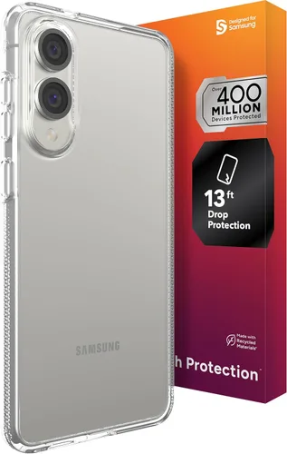 Miniatura 37 de ZAGG Crystal Palace - Funda para Samsung Galaxy S25 con función atril, transparente, protección contra caídas de 13 pies, antiamarilleo, reforzado