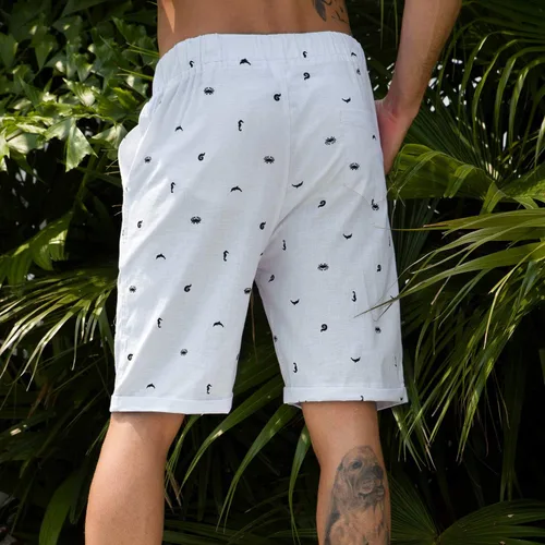 Miniatura 5 de Boisouey - Pantalones cortos de verano para hombre, de lino, estilo informal
