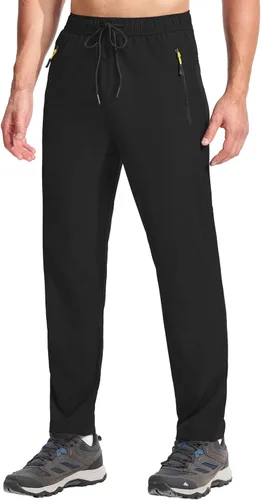 Miniatura 6 de Hebepol Pantalones de senderismo ligeros para hombre, de secado rápido, pantalones deportivos de pesca, correr, entrenamiento, 3 bolsillos