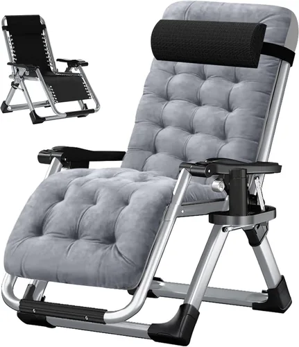 Miniatura 18 de LILYPELLE Silla de Gravedad Cero, Sillón Reclinable Premium para Césped Plegable Portátil Chaise Lounge con Cojín Desmontable, Reposacabezas