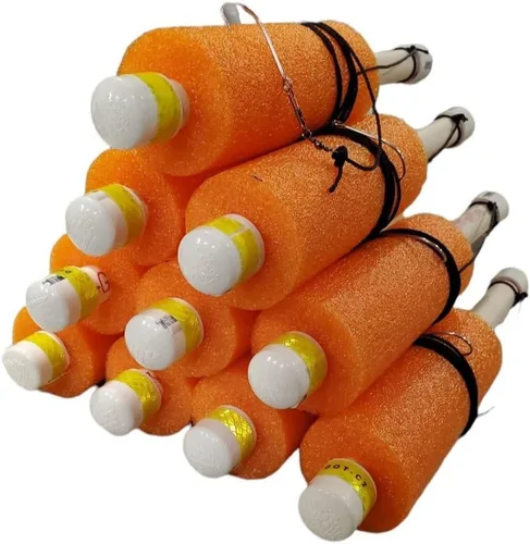 Paquete de 6 jarras de fideos, verde lima, rojo, azul, naranja, blanco y multicolor para bagre, aparejo de bagre, aparejo de pesca para gato, líneas