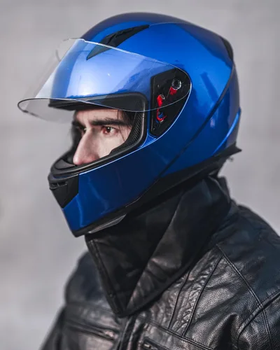 Miniatura 6 de ILM - Casco integral para motocicleta y bicicleta urbana, con bufanda de invierno extraíble, 2 viseras, modelo aprobado por DOT JK313