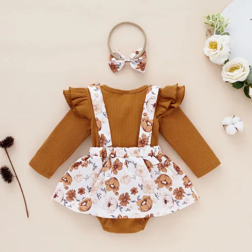 Miniatura 2 de Mameluco de manga larga unisex para bebés, niñas y niños pequeños, ropa de otoño e invierno