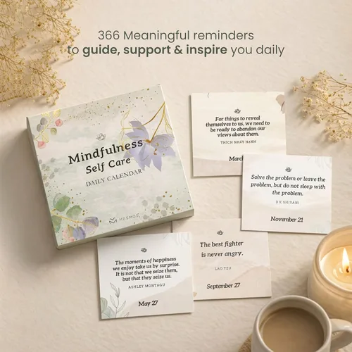 Miniatura 7 de MESMOS Mindfulness - Calendario perpetuo con 366 afirmaciones diarias, regalos de cuidado personal para mujeres, apreciación del profesor