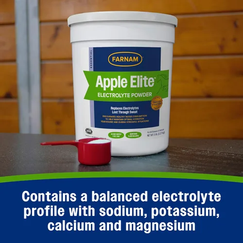 Miniatura 7 de Farnam Suplemento de electrolitos en polvo Apple Elite para caballos, reemplaza minerales vitales, fomenta la hidratación, sin azúcar añadida, 5