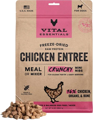 Miniatura 16 de Vital Essentials - Comida para perros liofilizada cruda, trocitos crujientes de pavo mini Comida completa o mezcladora Comida para perros alta