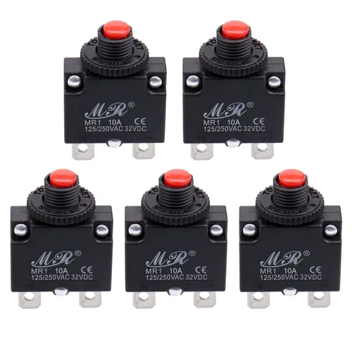 Miniatura 7 de Disyuntores térmicos de 3 amperios, 125/250 V CA 32 V CC, botón de reinicio manual, protector de sobrecarga, interruptor de disyuntor 3A, paquete