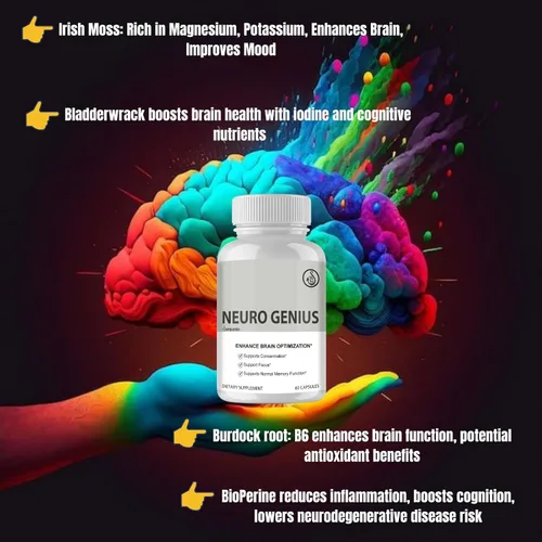 Miniatura 2 de Suplemento de apoyo cognitivo avanzado Neuro Genius para aumentar el potencial cerebral