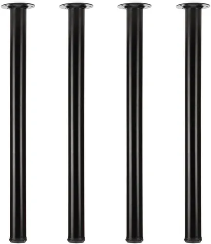 Miniatura 12 de QLLY Juego de 4 patas de muebles de metal ajustables de 6 pulgadas, pierna de repuesto para sofá, sillón, silla otomana y gabinete, en negro