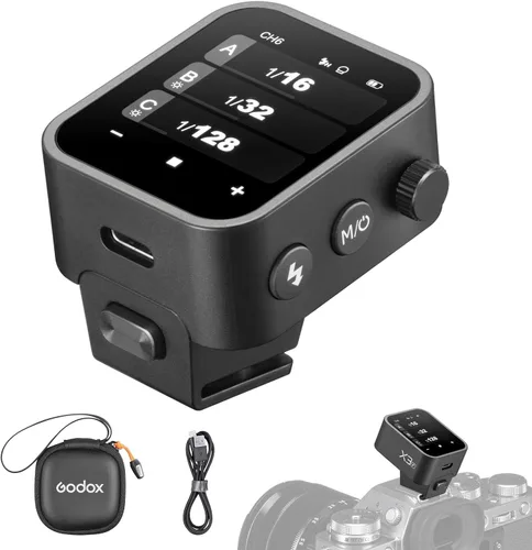 Miniatura 12 de Disparador de flash Godox X3 X3-C para Canon, pantalla OLED de alta definición, función HSS TTL TCM de 1/8000 s, transmisor de carga USB-C