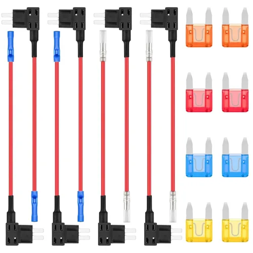 Miniatura 7 de 4 tipos de kit de fusibles de toma de circuito para coche de 12V 12 voltios de perfil bajo Mini Micro2 estándar Fusibles de toma APR ATC ATO ATS