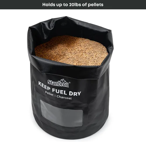 Miniatura 3 de Stanbroil Bolsa de almacenamiento de pellets de madera de 20 libras, contenedor de tela impermeable al aire libre para pellets, carbón, astillas