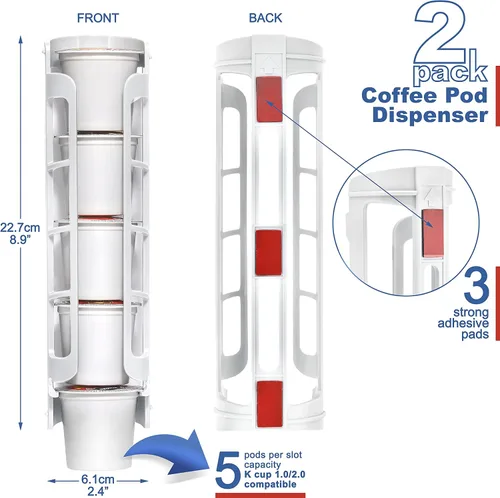 Miniatura 4 de STORAGENIE Soporte para cápsulas de café Keurig K-Cup, almacenamiento lateral de tazas K, organizador de cápsulas de café, perfecto para mostradores